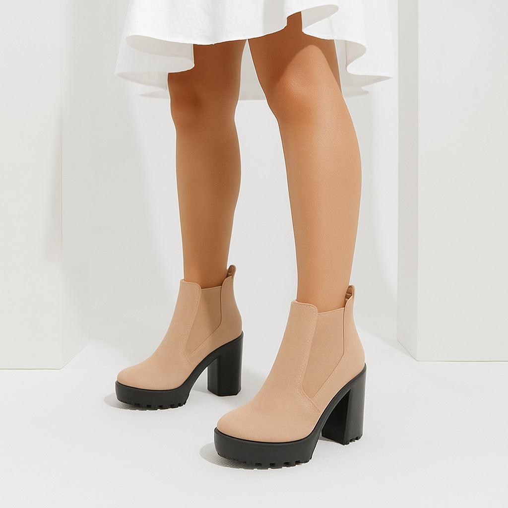 BOOT HEELS SUEDE - R-13