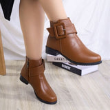 Ankle Boot Leather With Zipper G-25