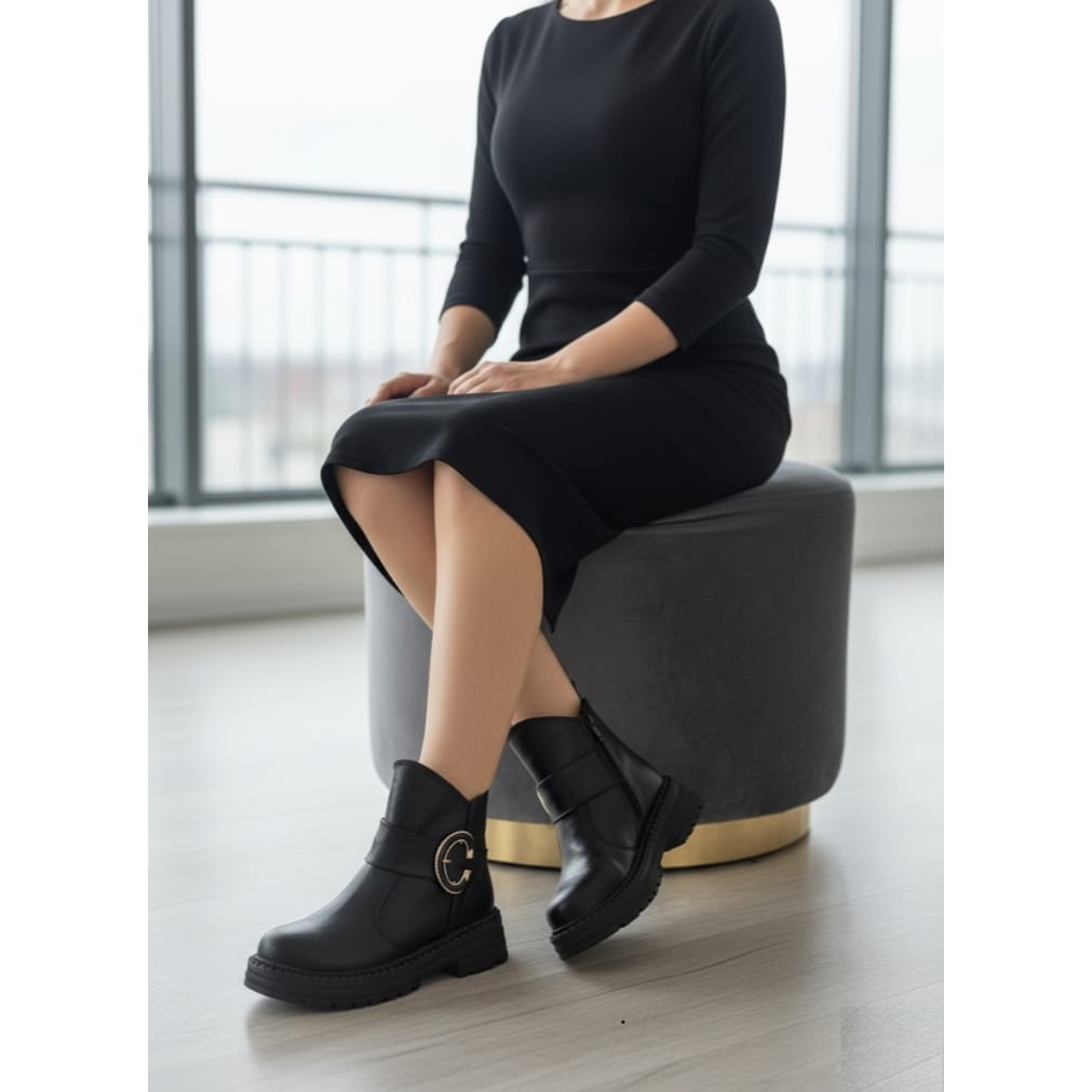 Ankle Boot Leather For Woman G-55