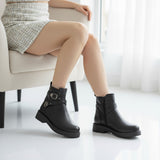 Ankle Boot Leather With Accessories Comfortable G-63