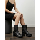 Ankle Boot Leather With Accesories E-106
