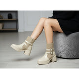 Ankle Boot Leather With Elastic E-108