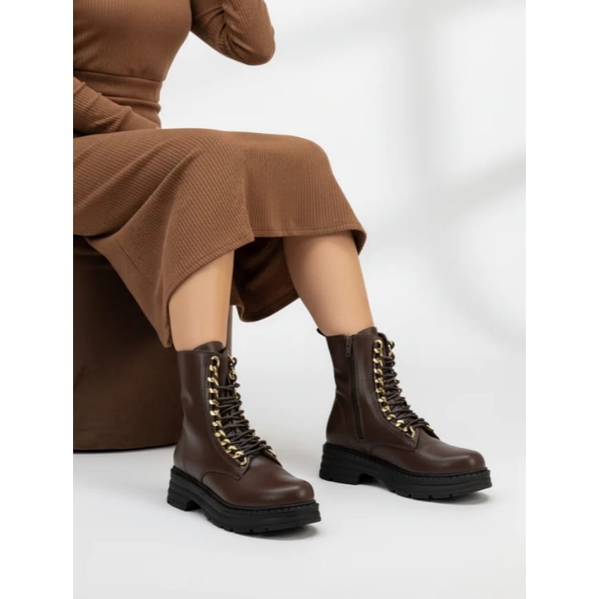 Ankle Boot Leather With Rope E-101