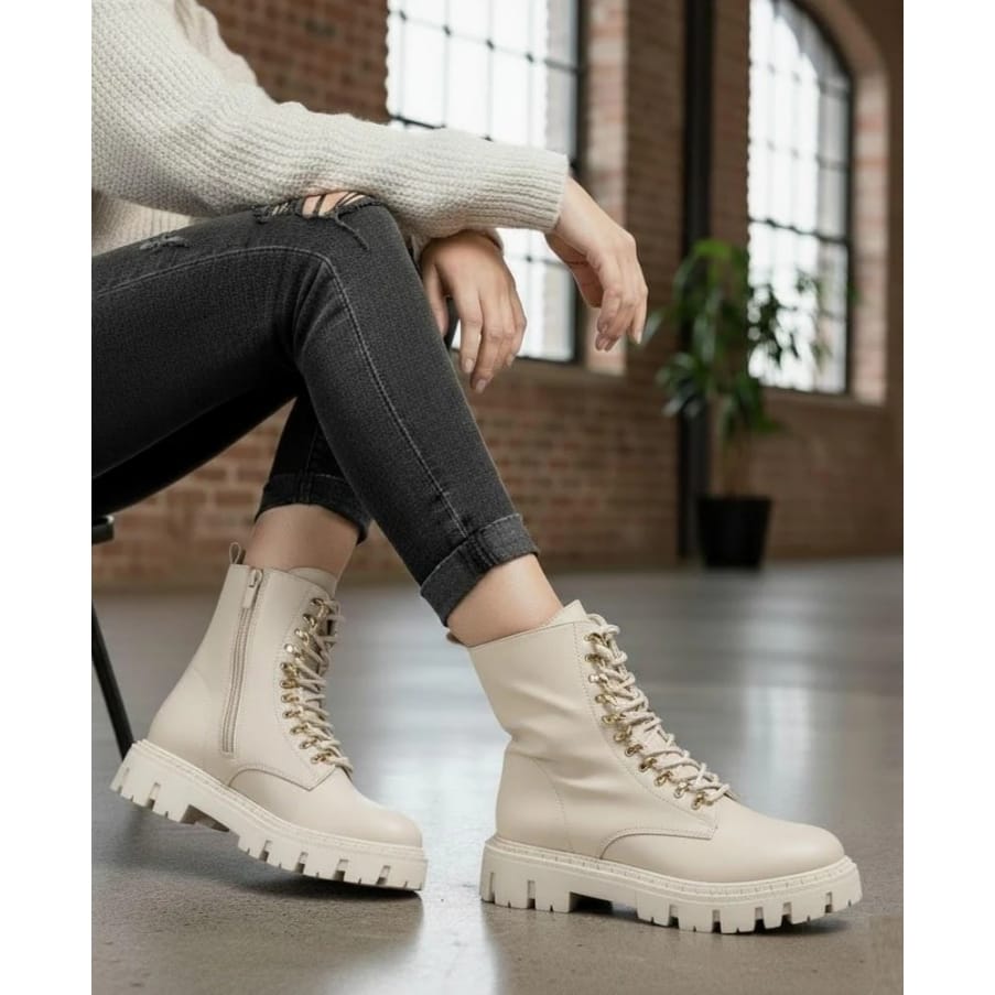 Ankle Boot Leather With Rope E-101