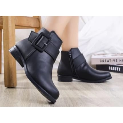 Ankle Boot Leather With Zipper G-25