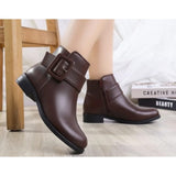 Ankle Boot Leather With Zipper G-25
