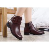 Ankle Boot Leather With Zipper G-25