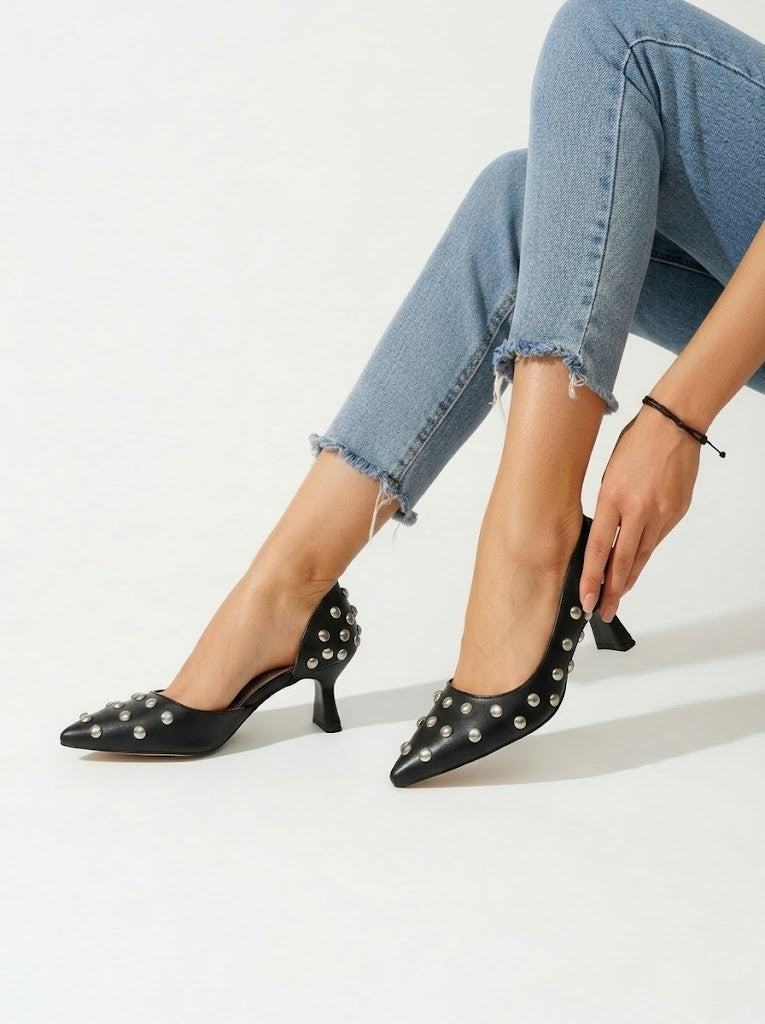 Shoes Mid Heels Leather Elegant GZ-900