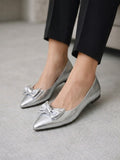 Ballerina Flat Leather Glossy With Bow BN-513