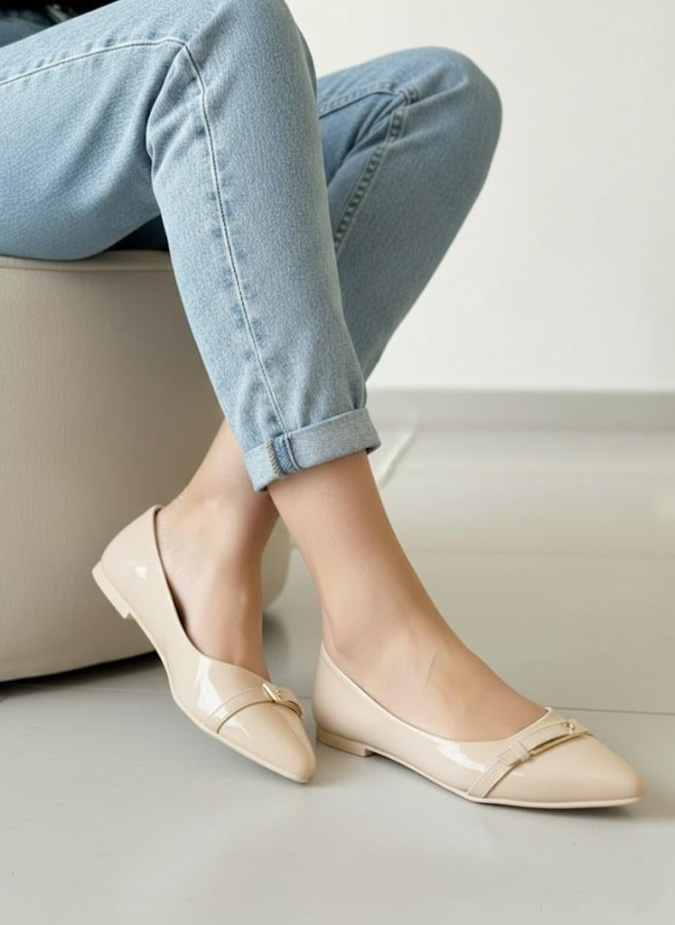 Ballerina Flat Leather Glossy BN-516