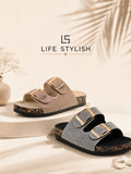 slippers leather flat With a distinctive and unique design SL-238