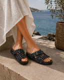 Slippers Fabric Flat With Buckle SL-219