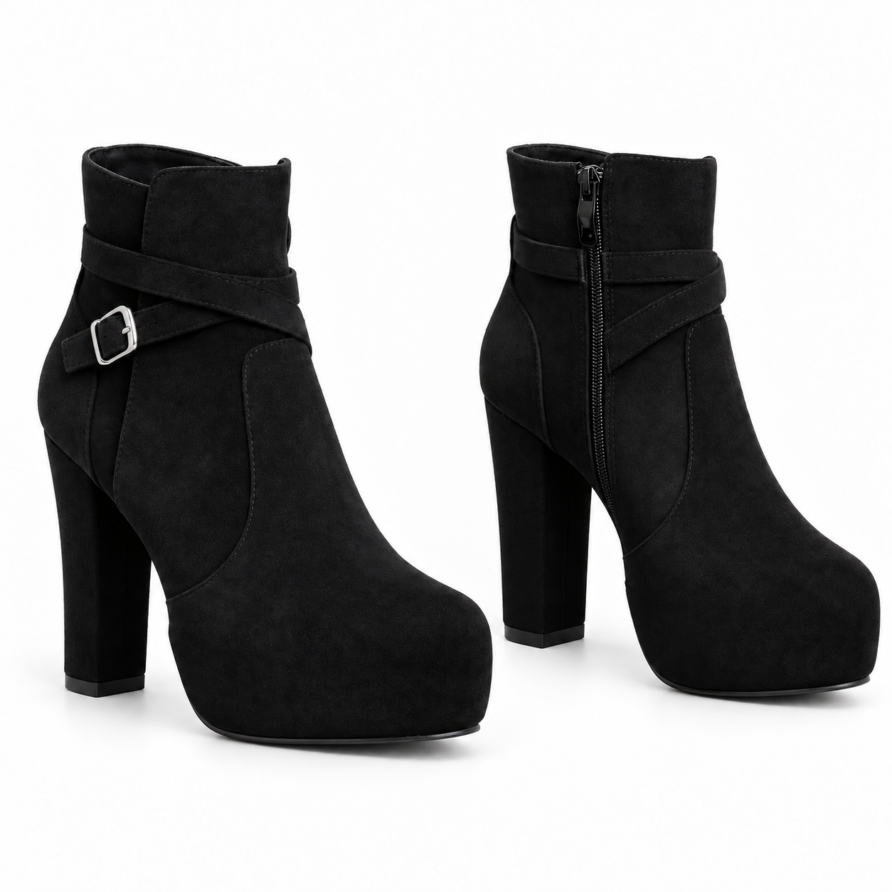 Ankle Boot Suede High Heel Distinctive design R-28