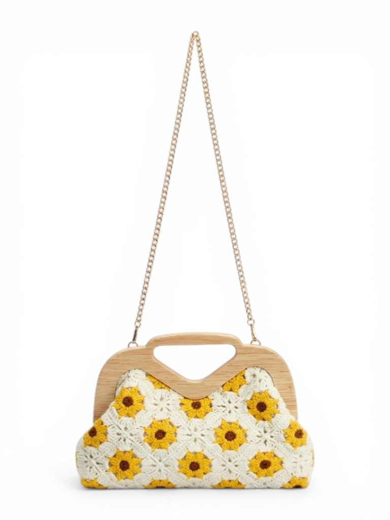 Handbag Wood And Fabric ZS-14