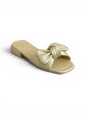 Slipper Flat Leather With Bow SL-229
