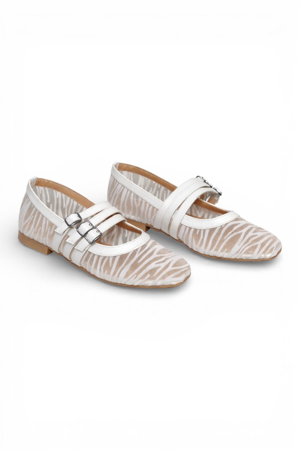 Ballerina Flat Fabric With Buckles BF-807