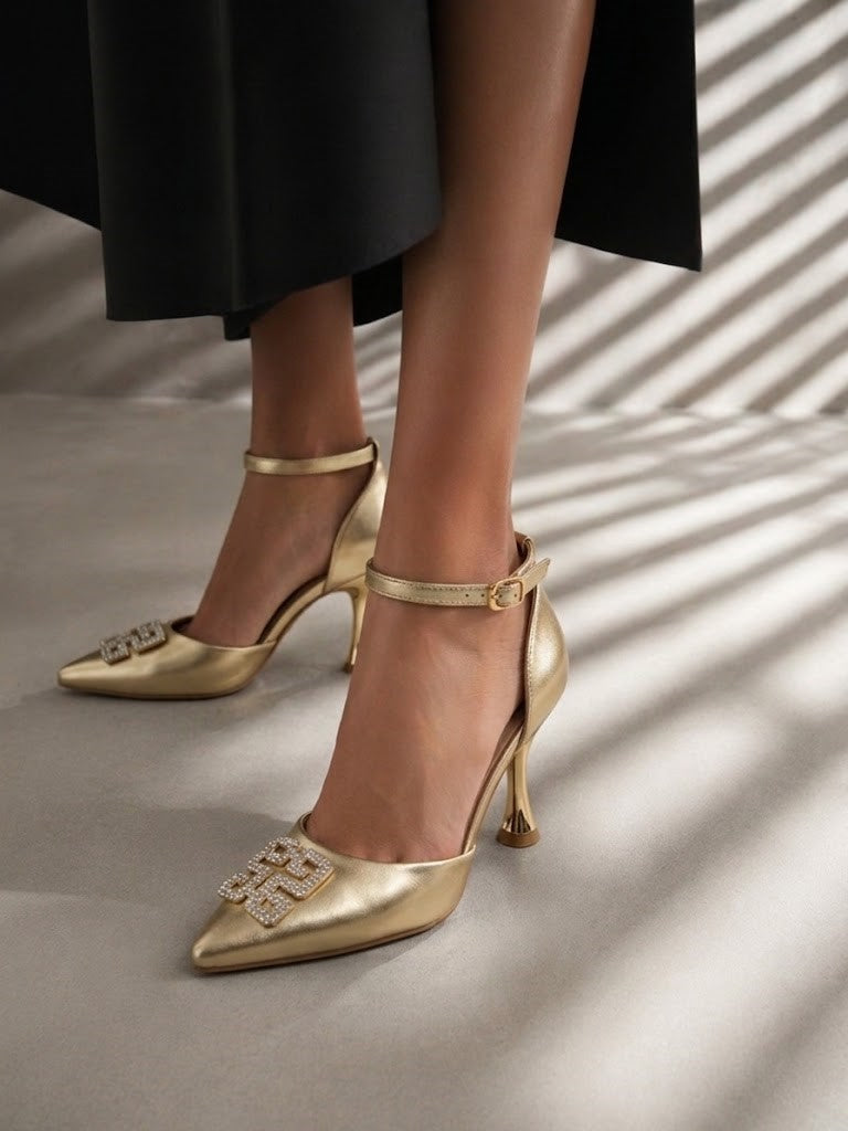 Shoes Heels Leather Classic F-619