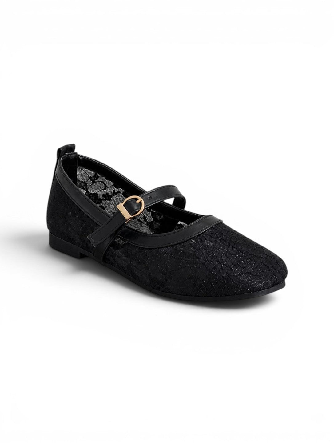 Ballerina flat Leather Tulle BF-810