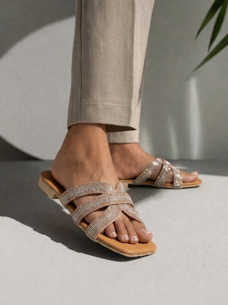 Slipper Flat Diamond Stylish  SL-225