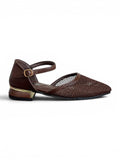 sandal flat Leather with mesh SF-64