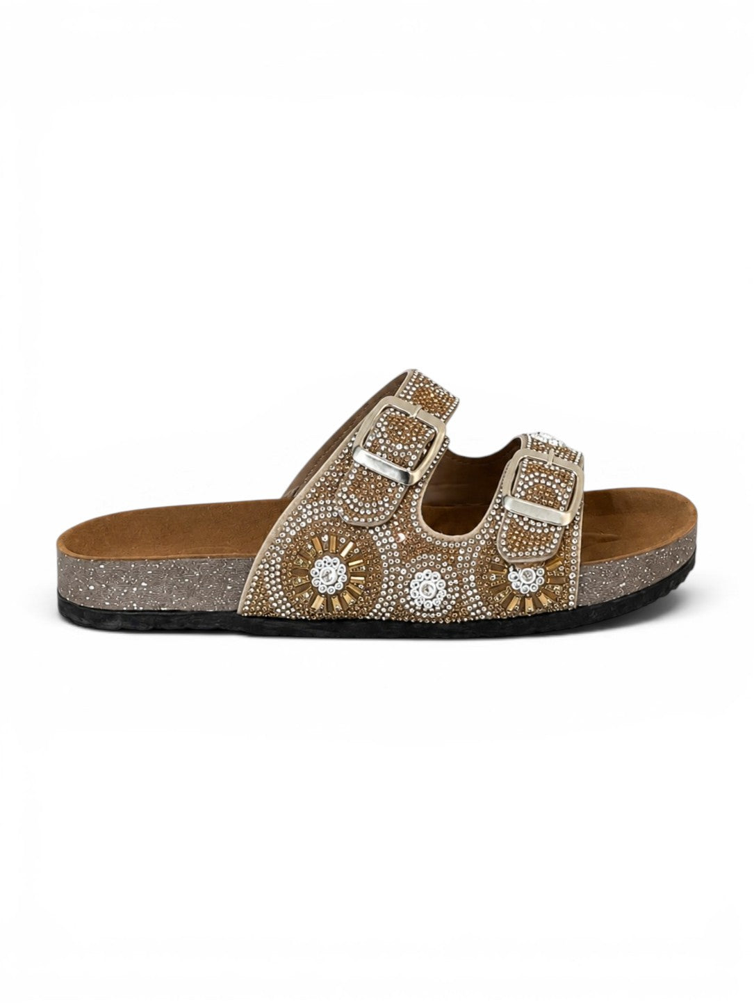 Slippers Flat Leather Embellished with decorative patterns SL-243