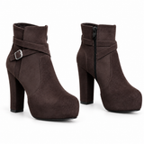 Ankle Boot Suede High Heel Distinctive design R-28