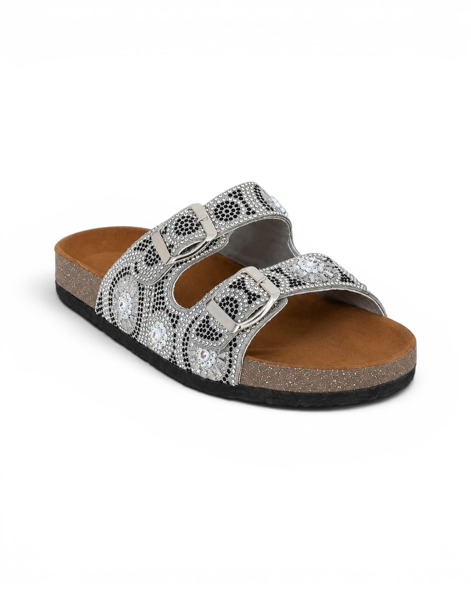 Slippers Flat Leather Embellished with decorative patterns SL-243