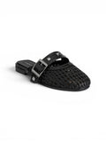 Mules Leather With Buckle Elegant SB-704