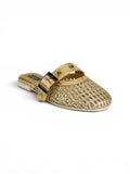 Mules Leather With Buckle Elegant SB-704