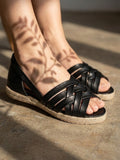 Sandal Flat Leather With Straps SF-57