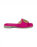 slippers satin flat With a round, studded accessory SL-233