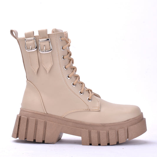 BOOT MID HEELS LEATHE - E-73