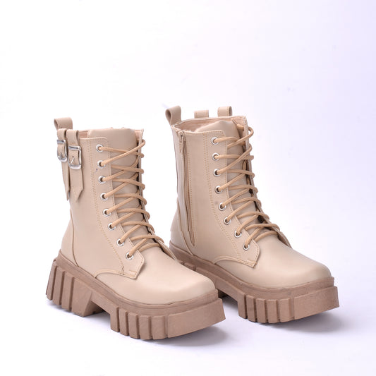 BOOT MID HEELS LEATHE - E-73