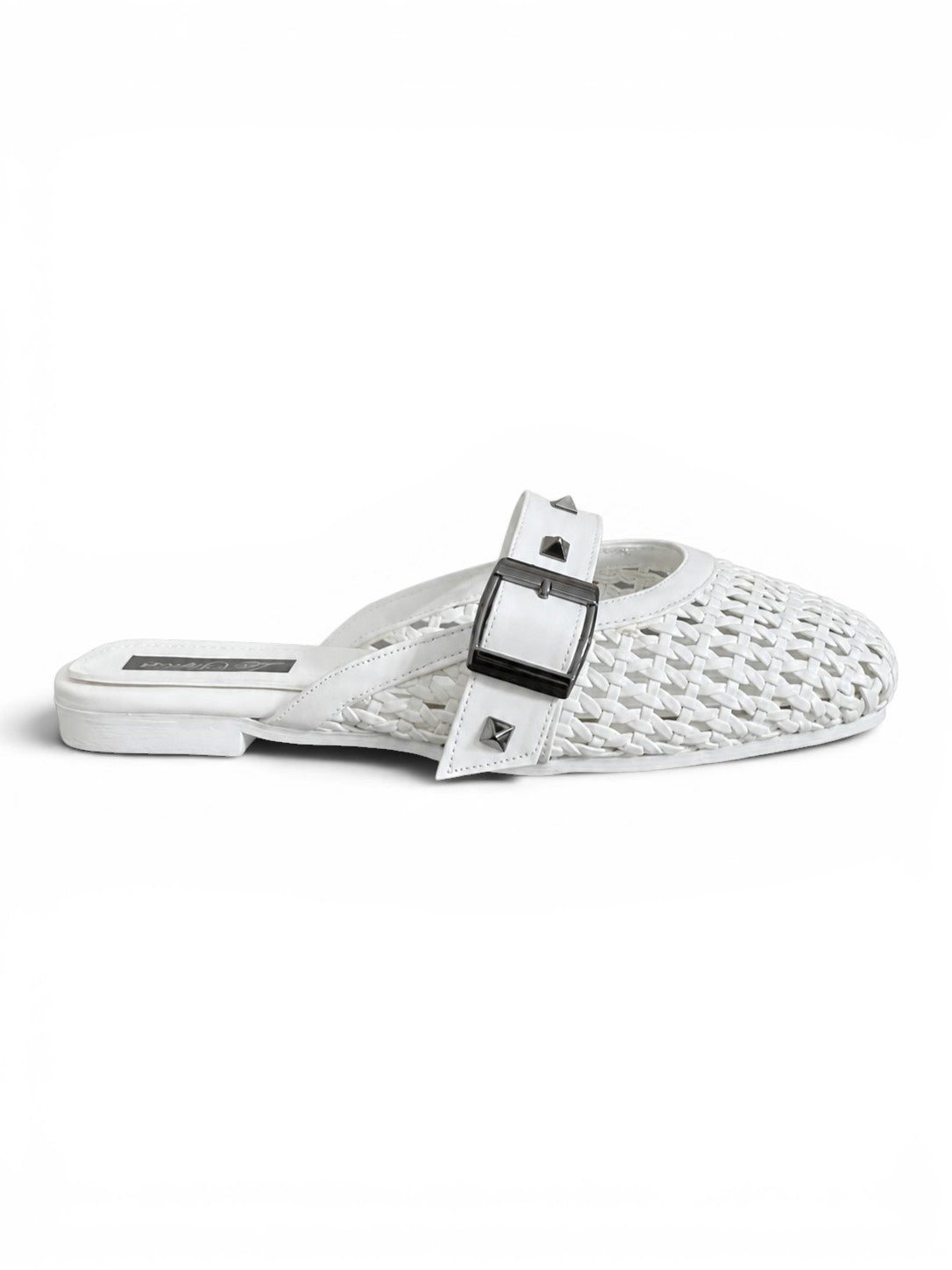 Mules Leather With Buckle Elegant SB-704