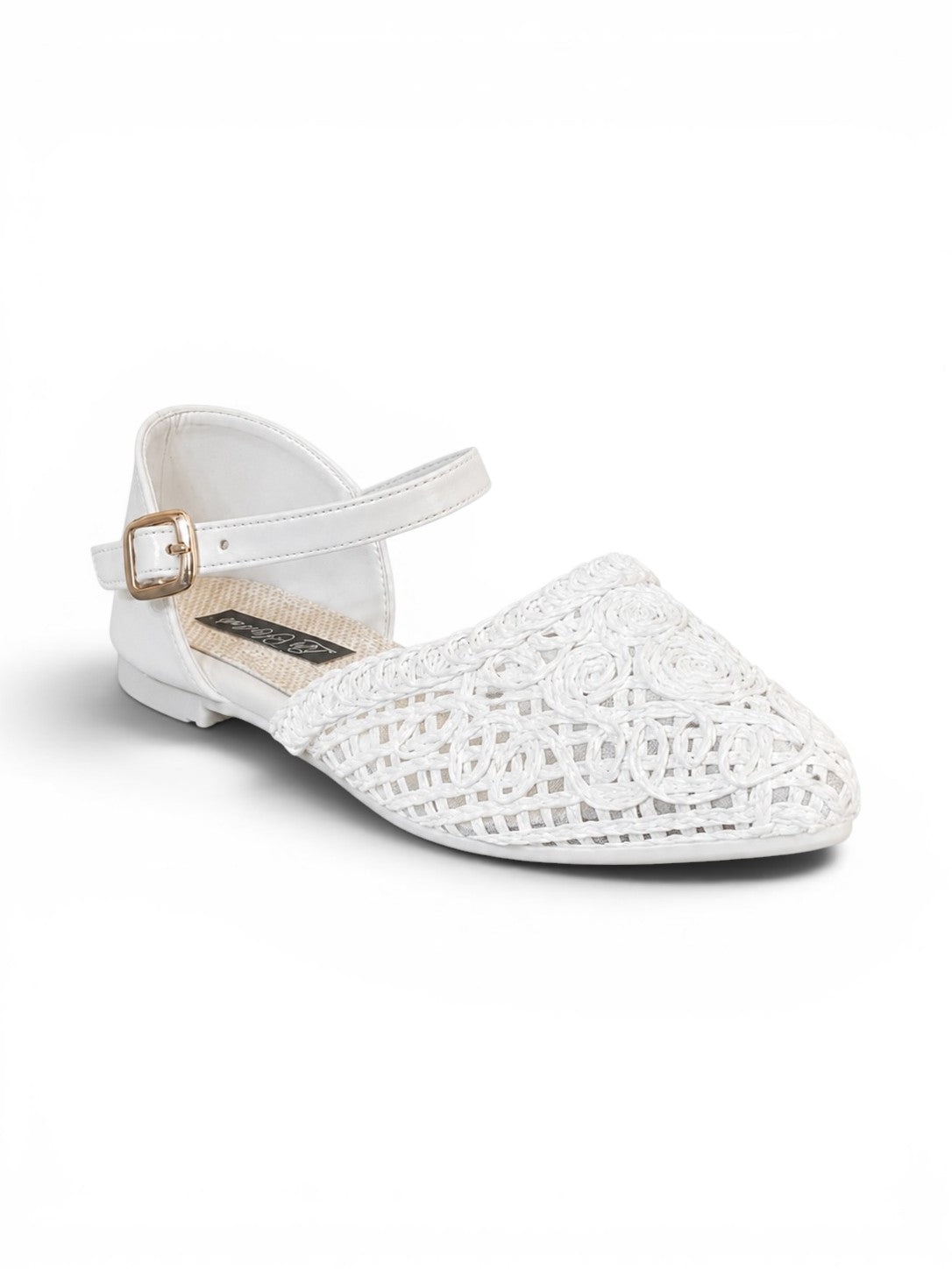 Sandals Flat Burlap And Leather With Buckle SF-59