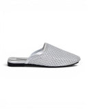 Mule flat leather Diamond-studded mesh design SB-706