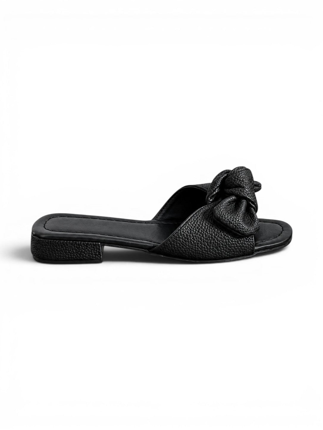 Slipper Flat Leather With Bow SL-229