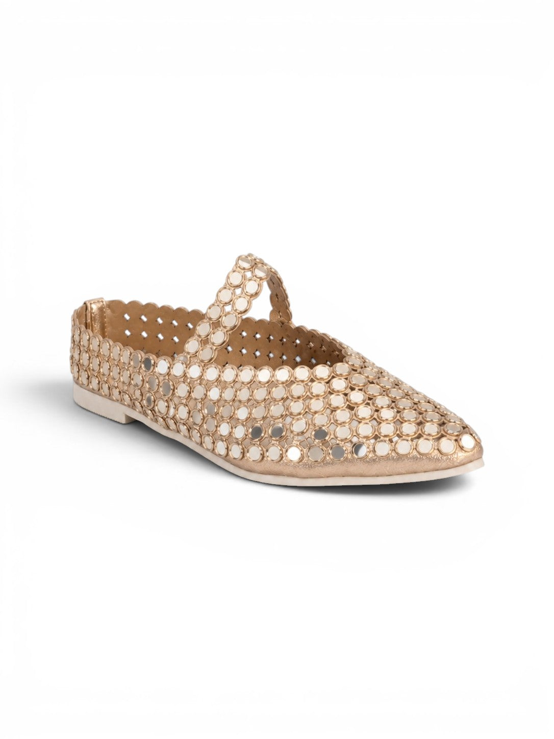 Ballerina flat Leather With a Glossy mirror design BF-815