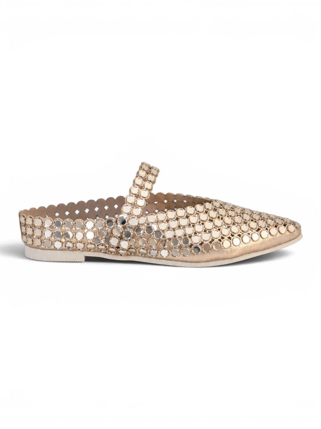 Ballerina flat Leather With a Glossy mirror design BF-815