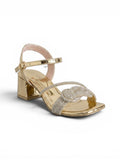 sandal heeled leather Shiny with diamond straps SN-817