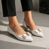 Ballerina Flat Leather With Bow Elegant BN-520