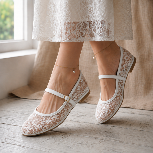 Ballerina flats fabric embroidered BF-811