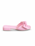 Slipper Flat Leather With Bow SL-229