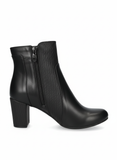 Ankle Boot Heels Leather With Zipper R-25