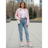 sneakers flat Leather with a unique design KO-107