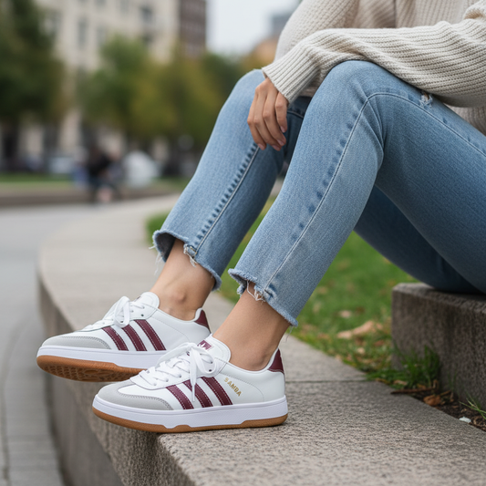 Sneakers Women Flat Leather KO-102