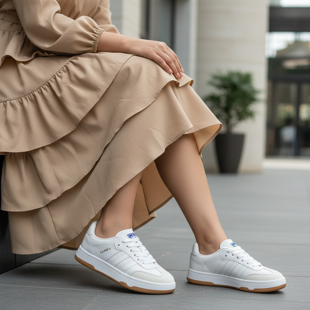 Sneakers Women Flat Leather KO-102