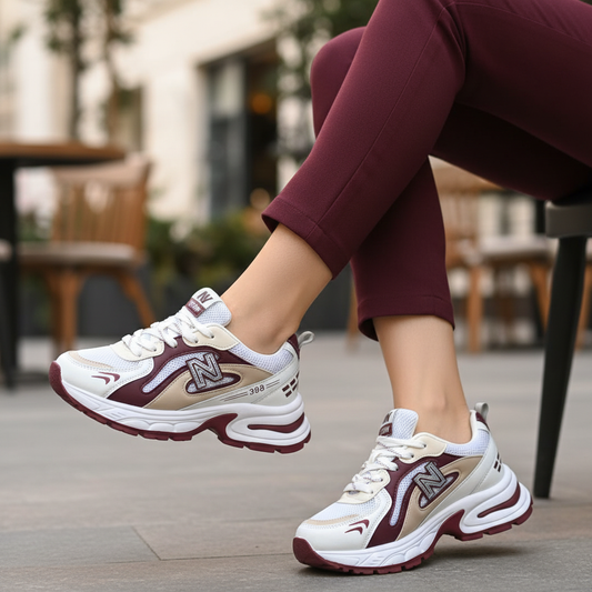 Sneaker Trendy High Heel Leather KO-105