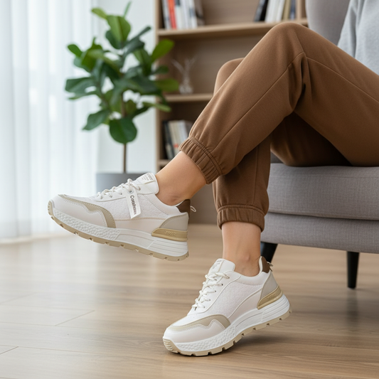 Sneakers Flat Leather Stylish KO-106