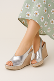 Sandal Wedge Leather Comfortable W-14